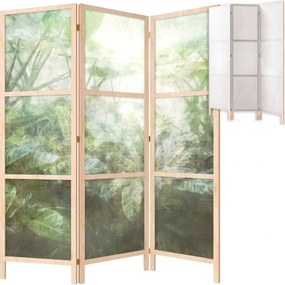 Parawan pokojowy 3-częściowy 135x172 drewniany japoński Jednostronny dekoracyjny boho botaniczny