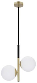 Lampa wisząca w kolorze złota ze szklanym kloszem 32.5x15 cm Duo – Candellux Lighting