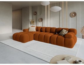 Pomarańczowa aksamitna sofa 285 cm Bellis – Micadoni Home