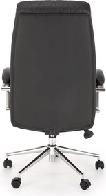 Czarno fotel gabinetowy z ekoskóry Romano Halmar