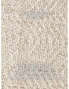 Kremowy chodnik z mieszanki wełny tkany ręcznie 80x200 cm Majoli – Elle Decoration