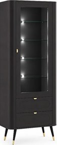 Witryna, Czarny, 78.4 x 40 x 192.4 cm