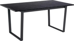 Nierozkładany stół do jadalni z blatem w optyce marmuru Amble 160x90