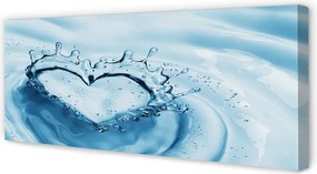 Obraz drukowany na płótnie Serce z Kropli Wody