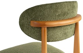 Zestaw krzeseł do jadalni Lionte Green and Dark Oak, 2 szt.