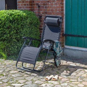 Fotel ogrodowy rozkładany Relax czarny PATIO