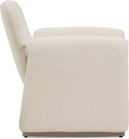 Beżowy fotel z tkaniny szenilowej Melvia – Kave Home