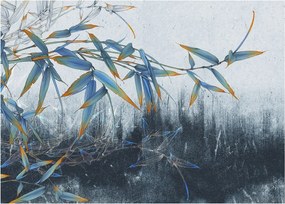 Obraz na szkle - Bambus na ścianie (70x50 cm)