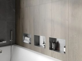 Mexen X-Wall-NR półka wnękowa bez kołnierza 30 x 20 cm, inox - 1911302010