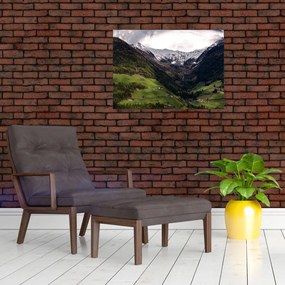 Obraz - Dolina pod górami (70x50 cm)