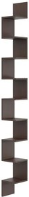 Narożna półka ścienna w kolorze wenge - Flora 6X