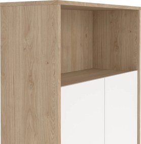 Dwudrzwiowa komoda biurowa Sign jackson hickory/biały mat