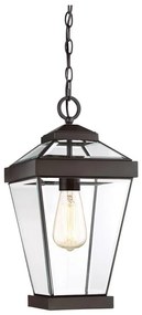 Quoizel QZ-RAVINE8-M - Lampa wisząca zewnętrzna na łańcuchu RAVINE 1xE27/60W/230V IP23 brązowe