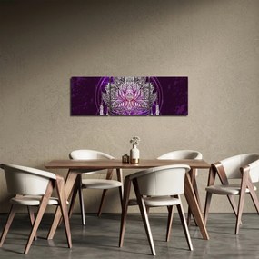Obraz - Lotos (z zegarem) (90x30 cm)