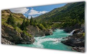Szkło Dekoracyjne do Kuchni Dzika Górska Rzeka