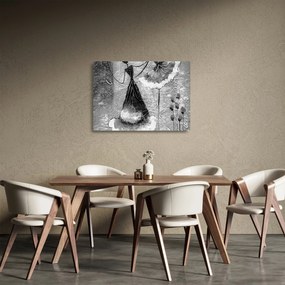 Obraz na szkle - Malarstwo afrykańskie (70x50 cm)