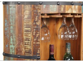 Szafka na wino z drewna z recyklingu liczba butelek 8, 60x115 cm Kaveri – Interia Home &amp; Living