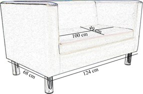 Sofa Monaco : Kolor nogi - Venge, Kolor tkaniny - 9 MIKROFAZA, Typ tkaniny - Mikrofaza, Wysokość nogi - 20 cm