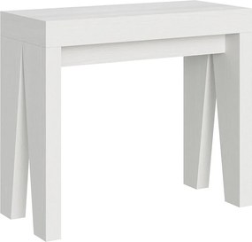 Konsola rozkładana 90x40/300 cm Naxy Frassino biała