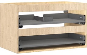 Mexen Box-A korpus szafki podumywalkowej 80 cm, 2 szuflady, dąb - 91AX0-0800-470-2-81
