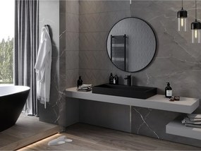 Mexen Loft lustro łazienkowe okragłe 90 cm, rama czarna - 9850-090-090-000-70