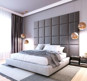 Zestaw 24 paneli tapicerowanych QUADRATTA 240x180 szary ELTAP