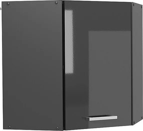 Szafka wisząca narożna antracyt wysoki połysk 57x34.1x60 r-line