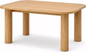 Nowoczesny prostokątny stół Casey z rozkładanym blatem 160-240 cm z naturalnej okleiny w kolorze dąb naturalny do kuchni salonu