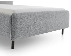 Jasnoszare tapicerowane łóżko dwuosobowe bez stelaża 140x200 cm Primo – Meise Möbel