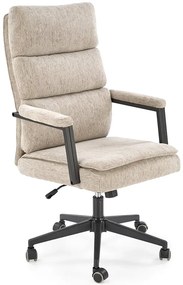 Beżowy tapicerowany fotel biurowy F0-H31
