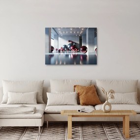 Obraz - 3D przestrzeń z kulami II. (70x50 cm)