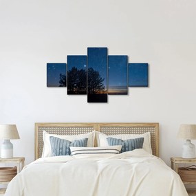 Obraz drzew w nocy (125x70 cm)