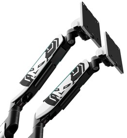 Podwójny uchwyt na monitory 49 cali, biało-czarny X-Arm Dual RGB