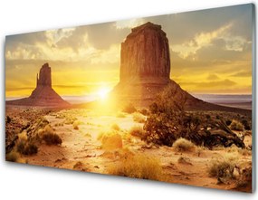 Szkło do Kuchni na Ścianę Pustynny Blask Słońca