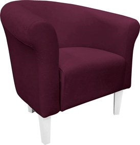 Fotel Milo tkanina Mikrofaza stylowy fotel do salonu i sypialni : Kolor nogi - Biała, Kolor tkaniny - 11 MIKROFAZA, Wysokość nogi - 20 cm