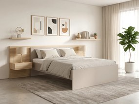 Łóżko ELISA 180 x 200 cm, kaszmirowy beż Stelaż: Bez stelaża, Materac: Bez materaca