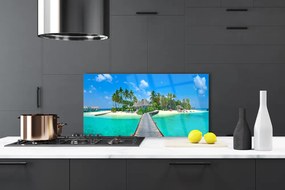 Szkło Ozdobne do Kuchni Rajskie Wakacje pod Palmami