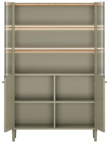 Witryna Elivo 100 cm na nóżkach - eukaliptus / dąb baltic dune