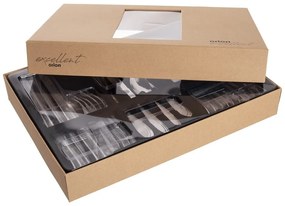 Sztućce 24 szt. ze stali nierdzewnej w kolorze srebra Satin – Orion