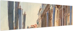 Obraz - John Singer Sargent, Gondola Moorings on the Grand Canal, reprodukcje (170x50 cm)