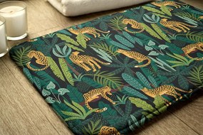 Dywanik łazienkowy Dywanik łazienkowy Zwierzę Gepard Rośliny