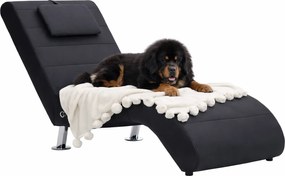 Czarny nowoczesny szezlong z funkcją masażu A5-T47