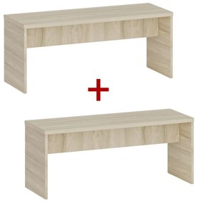 Ławka szatniowa 1+1 GRATIS, 1000 mm, dąb naturalny