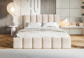 Łóżko Slim 11 z pojemnikiem i stelażem 180x200 cm, kolor Amor Velvet 4304