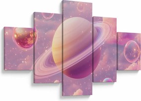 Obraz - Różowa planeta (125x70 cm)