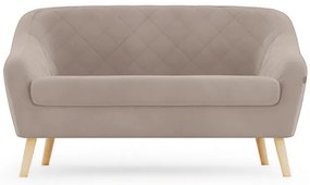 Beżowa 2-osobowa sofa CORANTI VELVET