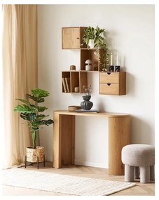 Wielopoziomowa półka z litego drewna dębowego w naturalnym kolorze 18 cm Townsville – House Nordic