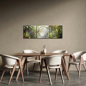 Obraz - Tropikalny las deszczowy (z zegarem) (90x30 cm)