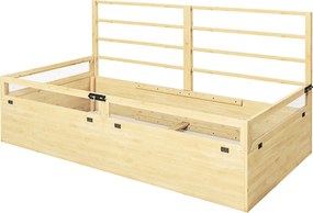 Outsunny Podwyższony Kwietnik z Trejażem, Odporny na Warunki Pogodowe, 1 Trejaż, 183 x 98,5 x 95 cm, Kolor Naturalny