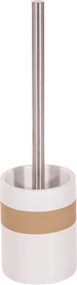 Ceramiczny pojemnik na szczotkę BEIGE + szczotka WC